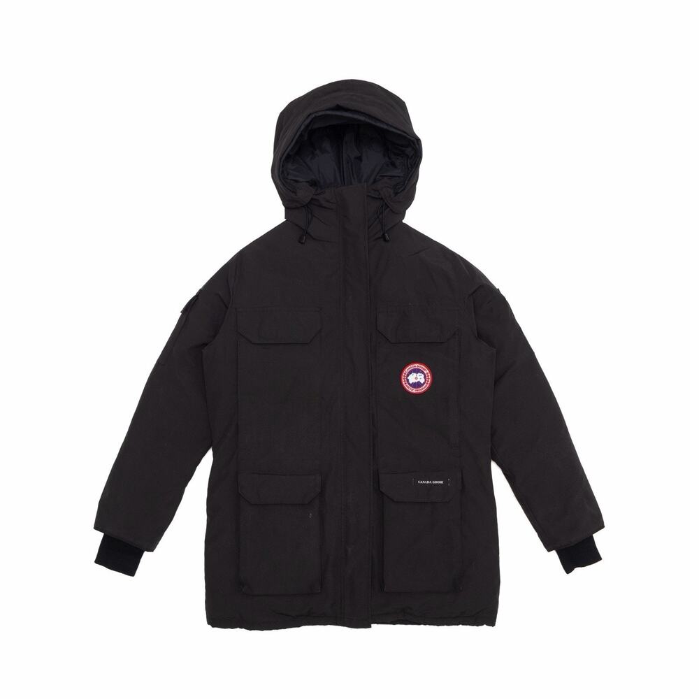 Canada Goose Women's Black Expedition Hooded Parka Jacket Size L